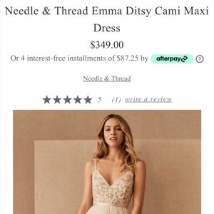 Needle & Thread Emma Ditsy Cami Maxi Dress-new!